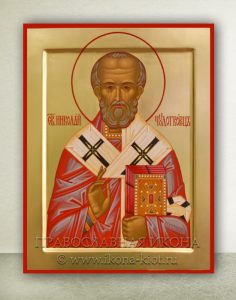 Икона «Николай чудотворец, Мирликийский» (образец №12)