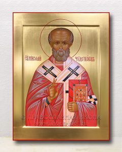 Икона «Николай чудотворец, Мирликийский» (образец №67)