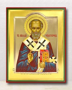 Икона «Николай чудотворец, Мирликийский» (образец №72)